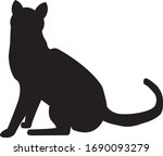cat sitting and looking window | Shutterstock .eps vector #1690093279