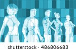 blue business abstract... | Shutterstock . vector #486806683