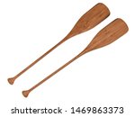 Two Wooden Paddles 3d Rendering