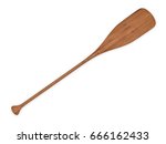 Wooden Paddle 3d Rendering