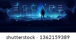 futuristic cyberpunk... | Shutterstock .eps vector #1362159389