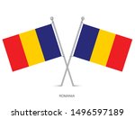 romaina flag mirror vector file | Shutterstock .eps vector #1496597189