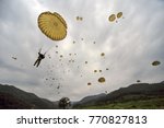 South Korea airborne troops parachute jump