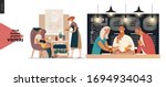 visitors  small business... | Shutterstock .eps vector #1694934043