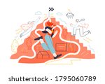business topics   career. flat... | Shutterstock .eps vector #1795060789