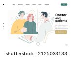 doctor and patients  medical... | Shutterstock .eps vector #2125033133