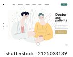 doctor and patients  medical... | Shutterstock .eps vector #2125033139