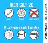 covid 19 2g rules and hygiene... | Shutterstock .eps vector #2085187846