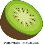 halved juicy kiwi fruit... | Shutterstock .eps vector #2160369833