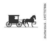Amish buggy silhouette logo template