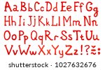 plasticine alphabet on a white... | Shutterstock . vector #1027632676