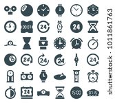 clock icons. set of 36 editable ... | Shutterstock .eps vector #1011861763