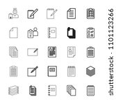 notepad icon. collection of 25... | Shutterstock .eps vector #1101123266
