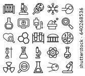 research icons set. set of 25... | Shutterstock .eps vector #640268536