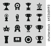 reward icons set. set of 16... | Shutterstock .eps vector #643368493
