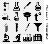 Laboratory Icons Set. Set Of 16 ...