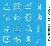 research icons set. set of 16... | Shutterstock .eps vector #659303899