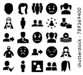 avatar icons. set of 25... | Shutterstock .eps vector #789369400
