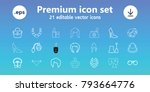 glamour icons. set of 21... | Shutterstock .eps vector #793664776