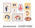 collection of photos of family... | Shutterstock .eps vector #1018974580
