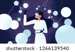 female scientist in lab coat... | Shutterstock .eps vector #1266139540