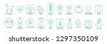 collection of linear symbols or ... | Shutterstock .eps vector #1297350109
