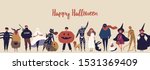happy halloween flat banner... | Shutterstock .eps vector #1531369409