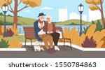 elderly man and woman have a... | Shutterstock .eps vector #1550784863