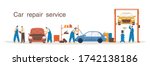 professional mechanic in... | Shutterstock .eps vector #1742138186