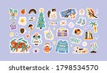 set of colorful hand drawn... | Shutterstock .eps vector #1798534570