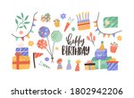 set of hand drawn decoration... | Shutterstock .eps vector #1802942206