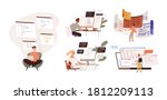 set of programmers working on... | Shutterstock .eps vector #1812209113