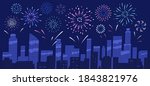 city holiday celebration... | Shutterstock .eps vector #1843821976
