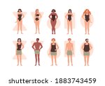 collection of people with... | Shutterstock .eps vector #1883743459