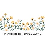 horizontal botanical backdrop... | Shutterstock .eps vector #1901661940