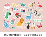 set of colorful stickers with... | Shutterstock .eps vector #1914456196