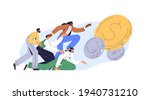 greedy people chasing for big... | Shutterstock .eps vector #1940731210