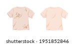 dirty untidy tshirt with stains ... | Shutterstock .eps vector #1951852846