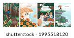 card set with scenes of people... | Shutterstock .eps vector #1995518120