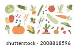 set of fresh organic farm... | Shutterstock .eps vector #2008818596