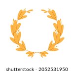 roman laurel wreath from laurus ... | Shutterstock .eps vector #2052531950