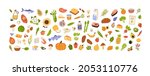 healthy food set. vegetables ... | Shutterstock .eps vector #2053110776