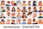 people avatars set. modern head ... | Shutterstock .eps vector #2056285769