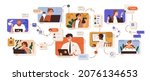 team communication and project... | Shutterstock .eps vector #2076134653