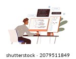 software developer work with... | Shutterstock .eps vector #2079511849