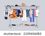 men capsule wardrobe with... | Shutterstock .eps vector #2109606083