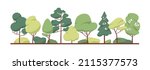 green tree border. forest... | Shutterstock .eps vector #2115377573