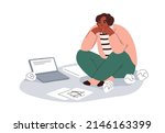 writers burnout  creative... | Shutterstock .eps vector #2146163399
