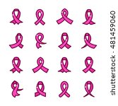 pink ribbons icons set symbol... | Shutterstock .eps vector #481459060