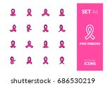 outline color icons set in thin ... | Shutterstock .eps vector #686530219